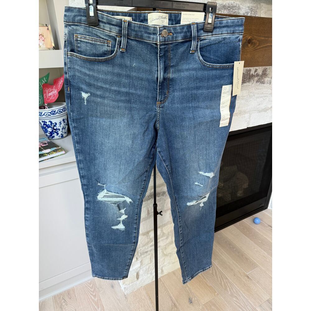 Universal Thread Women's Blue Denim High Rise Skinny Jeans Size 16 Short